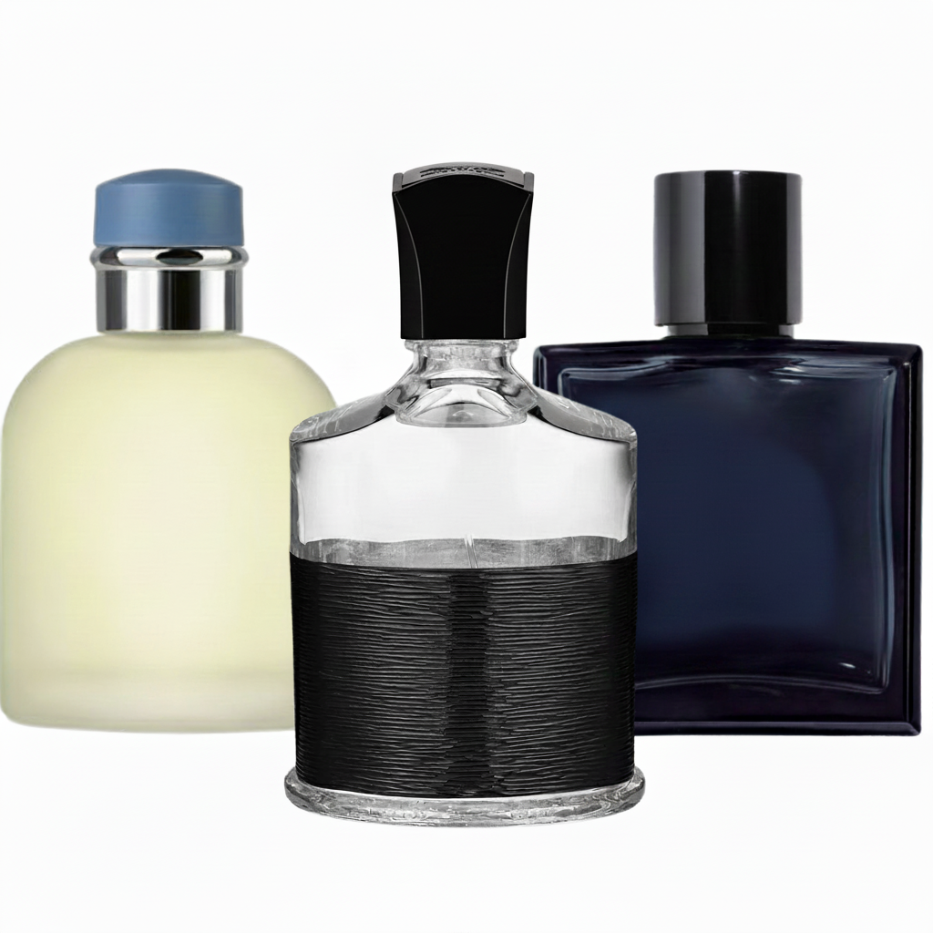 SET MIT 3 PARFÜMS: Würziger Herrenduft, Fruchtiger Premium-Duft und Frischer Sommerduft (Eau de Parfum)