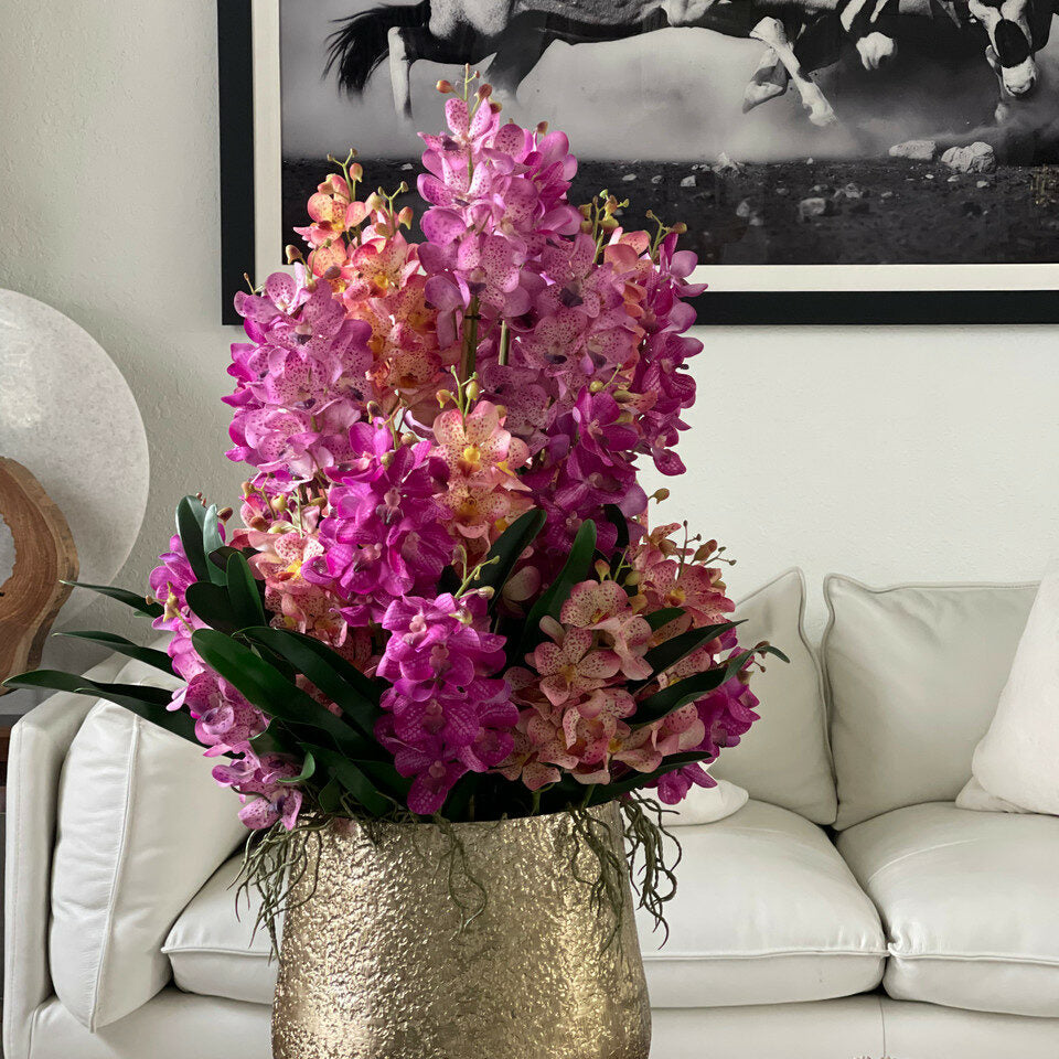 Große Delaney-Schale mit gemischten Mokara-Orchidee