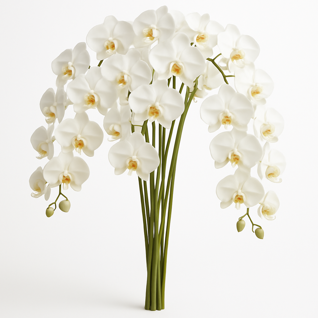 Kunstpflanzen-Set – 10 Stück | Orchideen